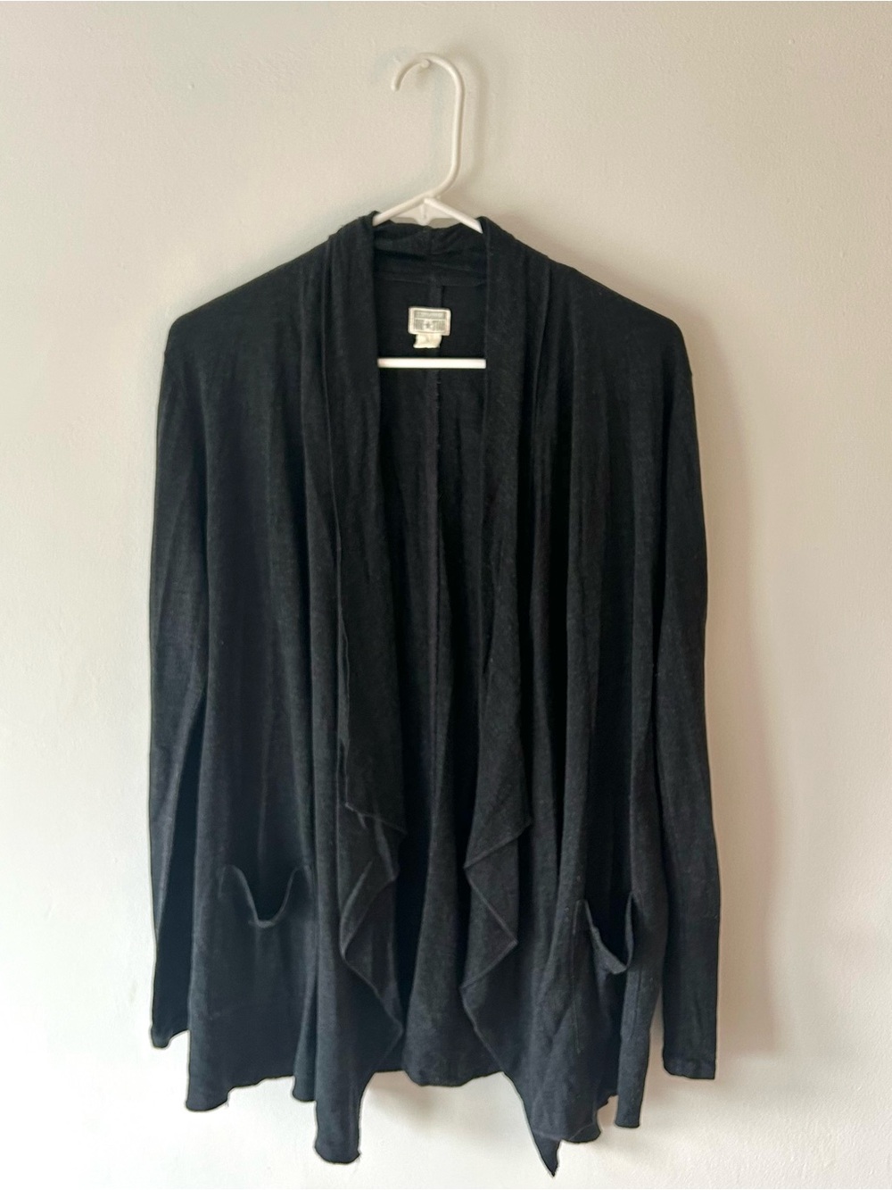 Converse Draped Open-Front Cardigan